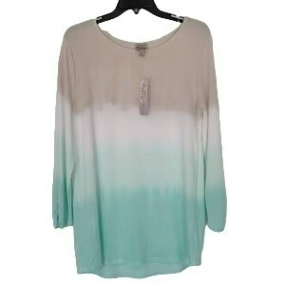 COMO Vintage Women’s Ombré Lightweight Soft Sweater Size 1X